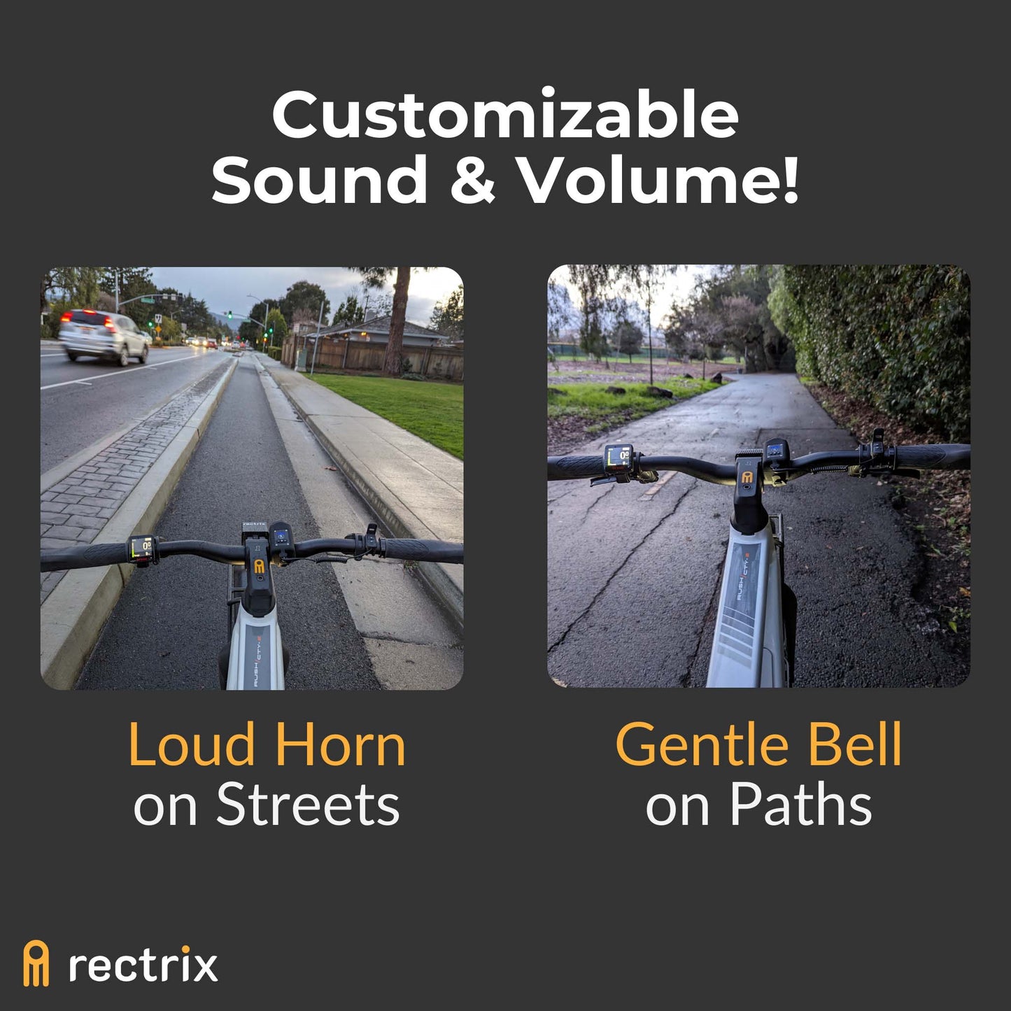 Variable Volume Bike Horn/Bell and Light Combo