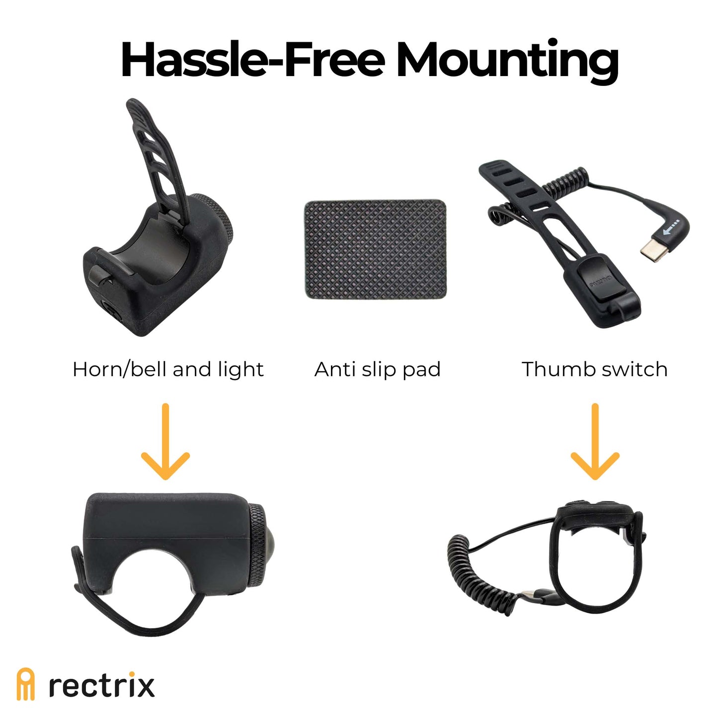 Variable Volume Bike Horn/Bell and Light Combo