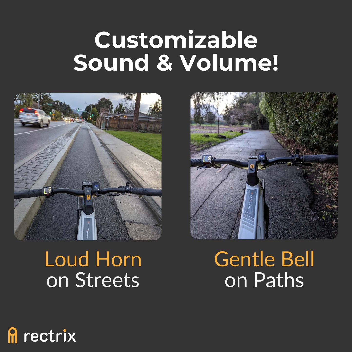 Variable Volume Bike Horn/Bell and Light Combo