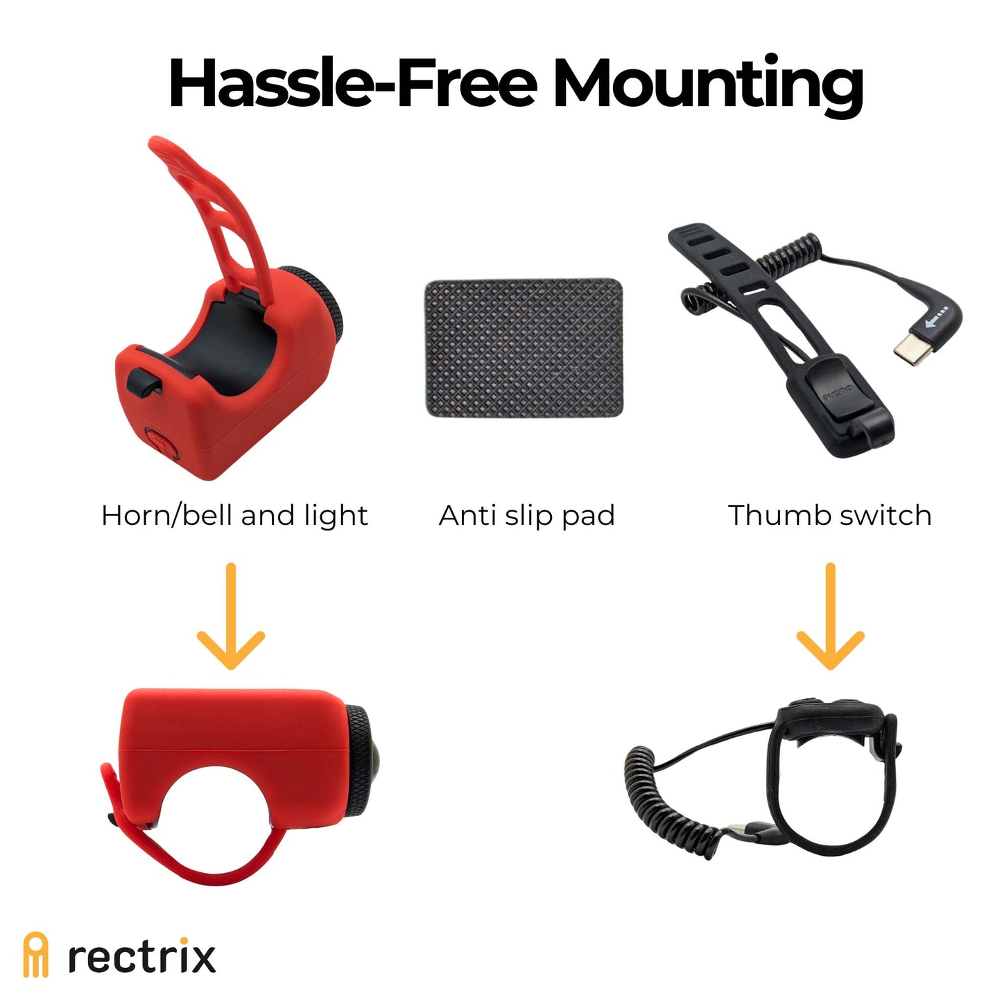 Variable Volume Bike Horn/Bell and Light Combo