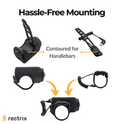 Illustrating the simple process of attaching and detaching the product from handlebar